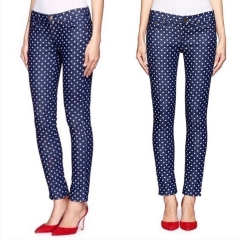 J.CREW toothpick 32 ankle polka dot jeans